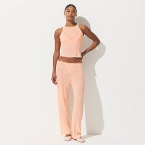 SKIMS Sheer Cotten Wide Leg Pants in Villa size S NWT